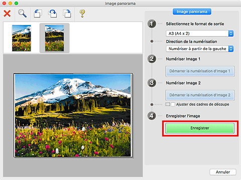 figure : fenêtre Image panorama